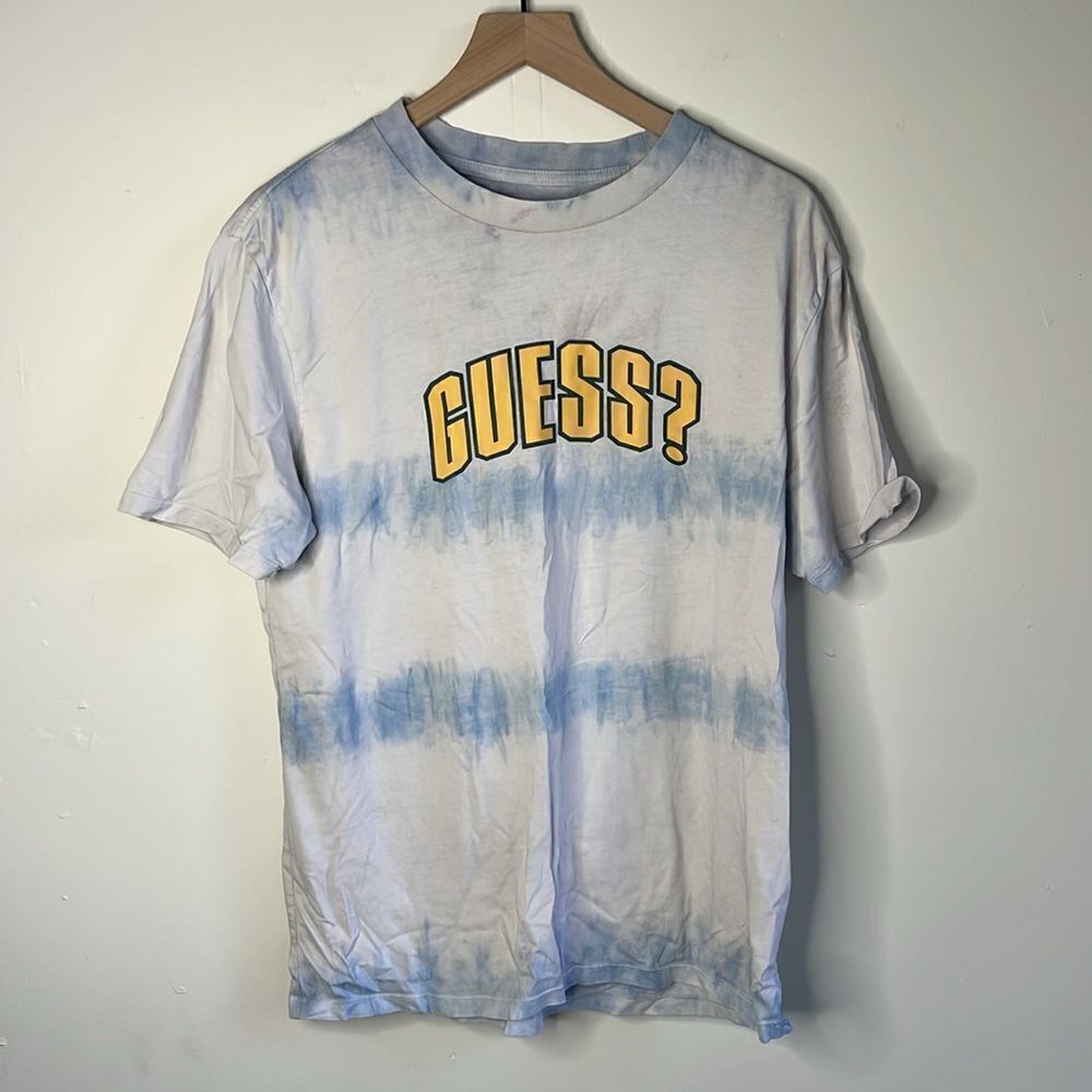 Vintage Guess Tie Dye Logo Mens T shirt size Small